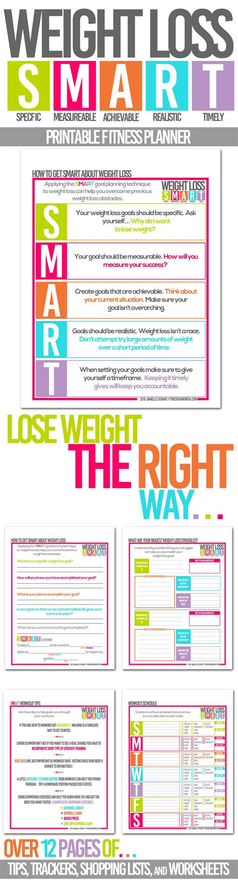 Smart Goals Worksheet For Weight Loss - WeightLossLook