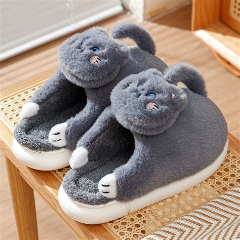 Realistic Cat Slippers