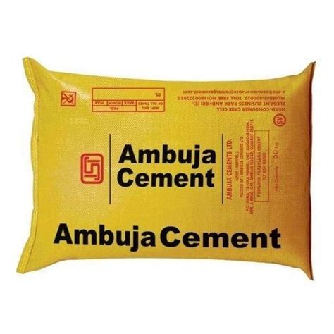 Wholesale Price Ambuja Cement Pack Of 50 Kg Bag For Construction Uses