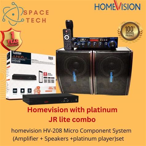 Homevision Hv 208208s Micro Component System Amplifier Speakers