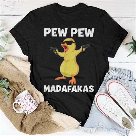 Pew Pew Madafakas Chicken Crazy Chick Pew Pew Lovers Women T Shirt Mazezy