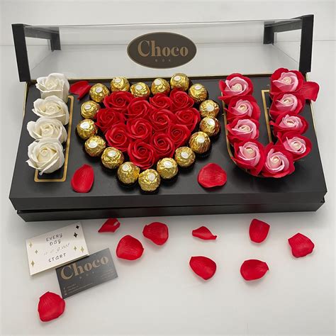 Cutie Cadou Chocobox I Love You Box I Include Ferrero Rocher Si Trandafiri Emag Ro