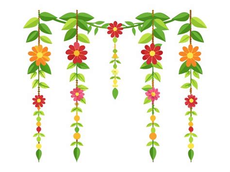 Flower Garland Borders Vector Images Over 7600