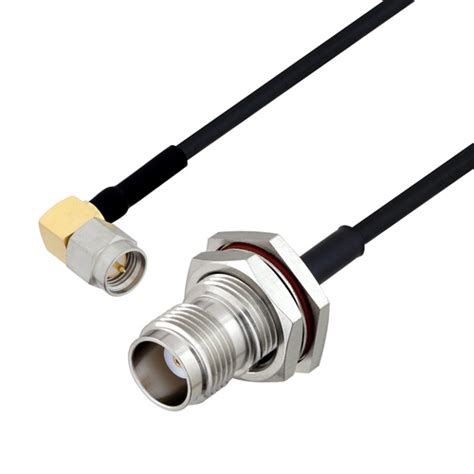 SMA Male Right Angle To TNC Female Bulkhead Cable Assembly Using