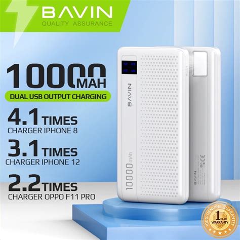 Bavin Pc Mah Powerbank W Built In Flashlight Dual Input