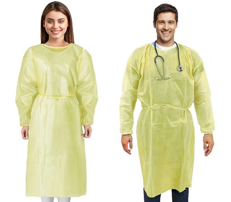 Disposable Isolation Gowns Yellow Level Sms Gsm Non Woven