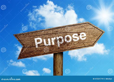 Purpose Road Sign Stock Photo Image 47231719