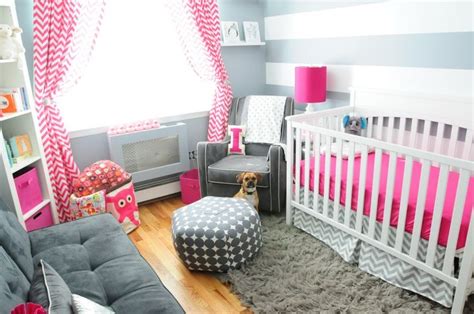 Modern Chic Pink And Grey Nursery Baby Room Ideas