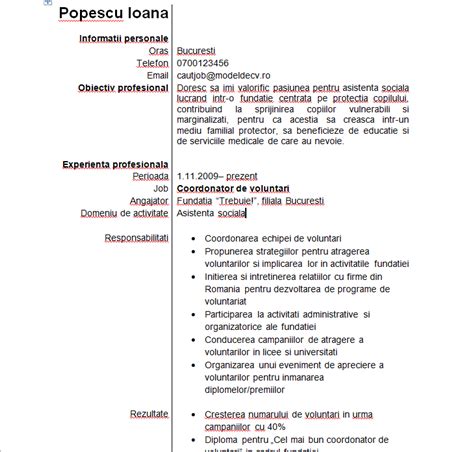 Prad Sunt Familiari Culoare Model Cv Pentru Practica Opt Digestie