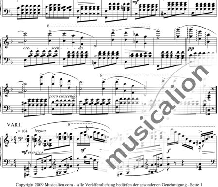 Abegg Variations Op 1 Robert Schumann Partituras Con Muestra De