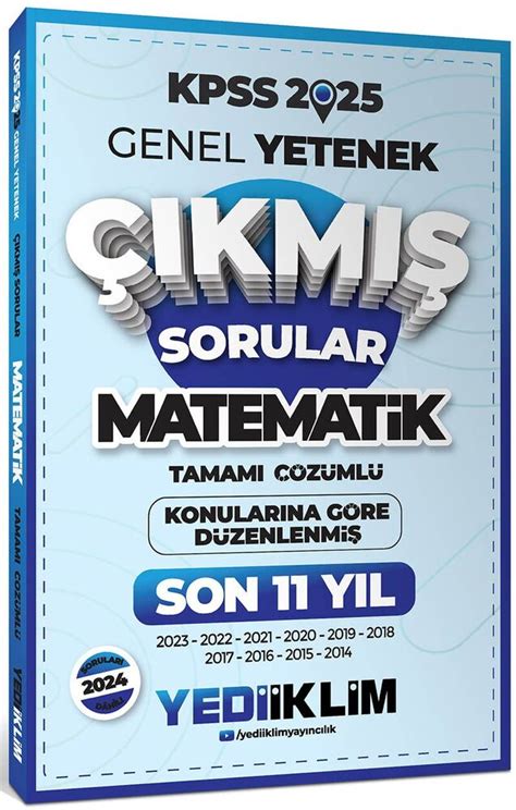 Yediiklim 2025 KPSS Genel Yetenek Lisans Matematik Konularına Göre