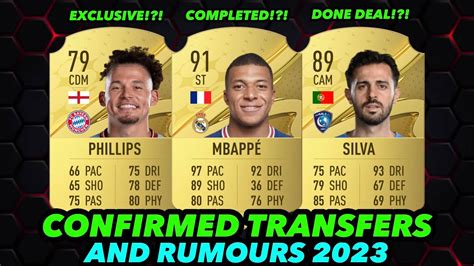 FIFA 23 NEW CONFIRMED TRANSFERS AND RUMOURS Ft Mbappe Bernardo