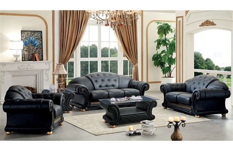 Black Leather Living Room Sets Cabinets Matttroy