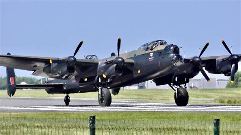 Bbmf Departure At Liverpool Airport Avro Lancaster Hawker Hurricane