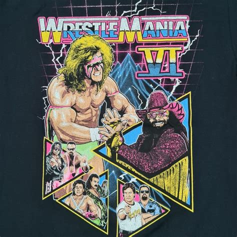 Wwe Wrestlemania Vi Graphic T Shirt Men S Fashion Tops Sets