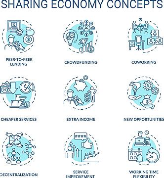 Circular Economy Turquoise Concept Icon Graphic Pictogram Refurbish