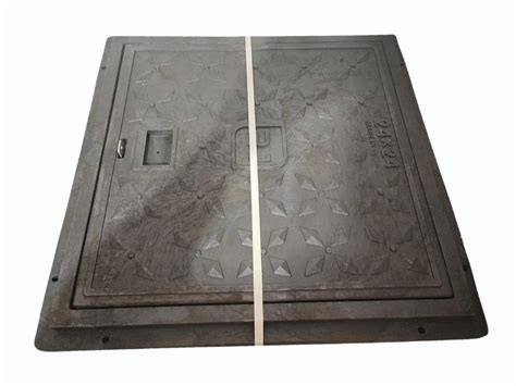 Polished 24x24inch Cast Iron Manhole Cover For Construction 10 Kg At