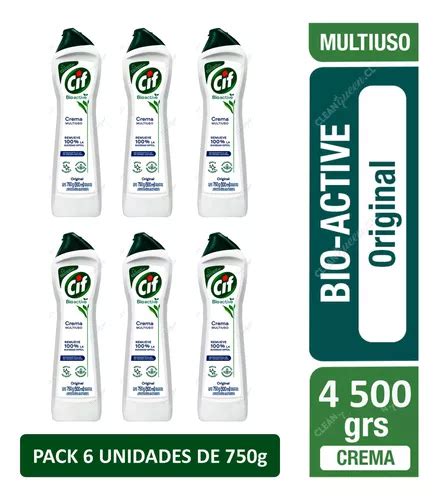 Cif Crema Limpiador Con Micropartículas 750ml Pack 6 Unidad Cuotas