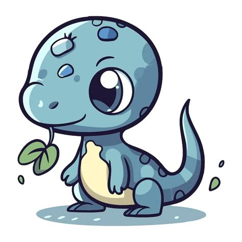 Premium Vector Illustration Of A Cute Cartoon Dinosaur With A Spotted