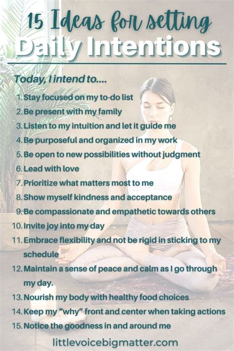 What You Need To Know About Setting Daily Intentions Little Voice Big