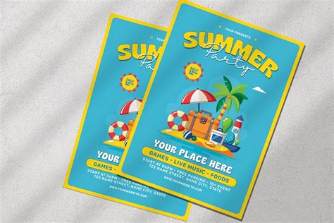 Summer Flyer Template Print Templates Ft Beach And Event Envato Elements