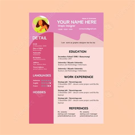 Yellow Resume Cv Isolated Pictogram Curriculum Retro Abstract Simple