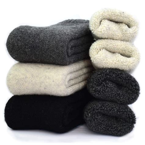 iMucci 5 Pairs Women Wool Socks - Winter Warm Thick Soft Wool Socks Christmas Gifts Socks Cozy ...