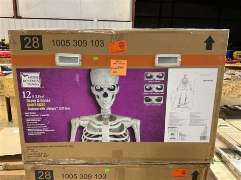 Home Accents Holiday 12 Ft Giant Sized Skeleton With LifeEyes TM LCD