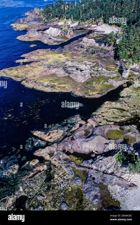 Aerial Image Of Haida Gwaii Queen Charlotte Islands Bc Canada Stock