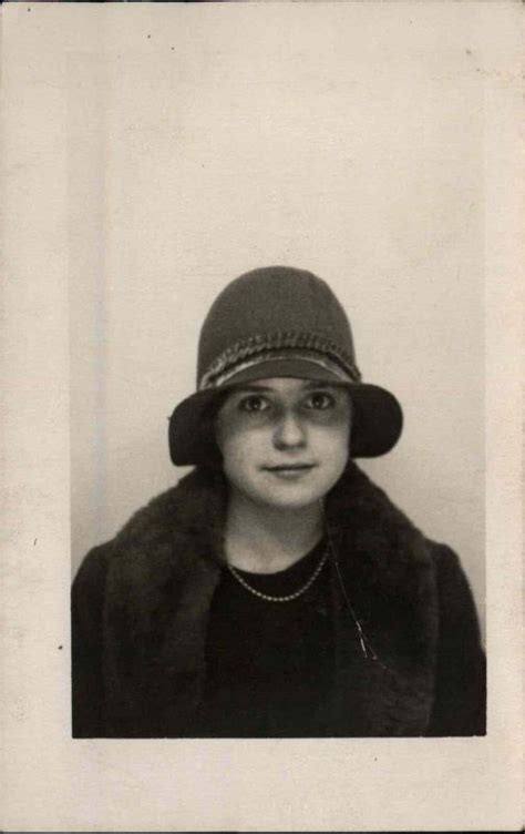 Pretty Woman Bucket Hat Fashion Flapper C1930 Real Photo Postcard