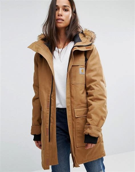 Carhartt Wip Oversized Siberian Parka Jacket With Removable Fur Hood Carhartt Womens Outfit