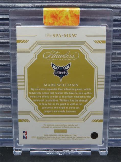 Flawless Mark Williams Rpa Signature Patches Rookie Patch Auto