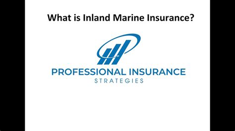 What Is Inland Marine Insurance Youtube