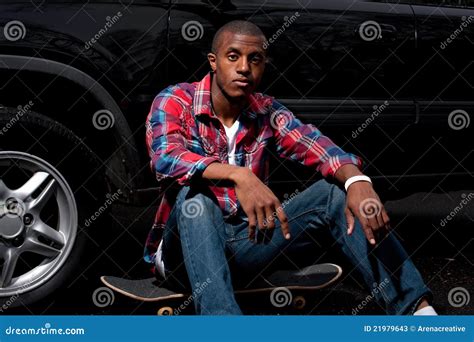 Skateboarder Dude Hanging Out Stock Image Image Of Ethnic Relaxing