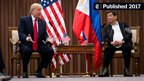 Trump Lauds ‘great Relationship With Duterte In Manila The New York