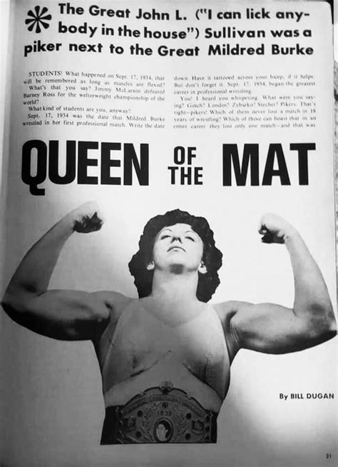 1966 October - The Wrestler:- Mildred Burke | Wrestling, Wrestler, Greatful