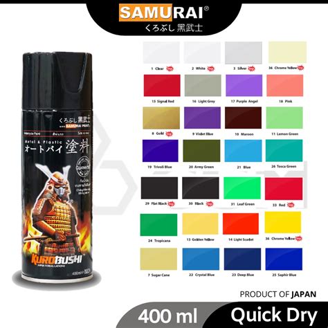 Samurai Paint Standard Colors Primer Kurobushi Shopee Philippines