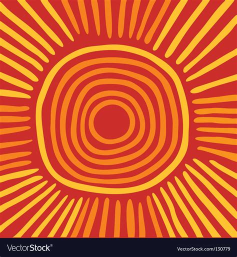 Australian Sun Royalty Free Vector Image Vectorstock