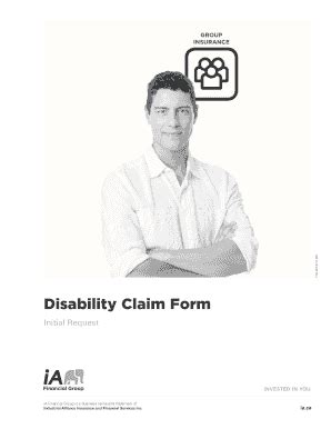 Fillable Online Disability Claim Form Files Ia Ca Fax Email Print