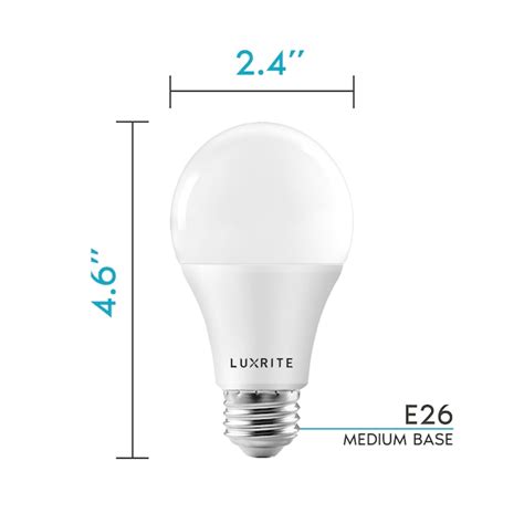 Luxrite 100 Watt Eq A19 Bright White Medium Base E 26 Dimmable Led General Purpose Light Bulb