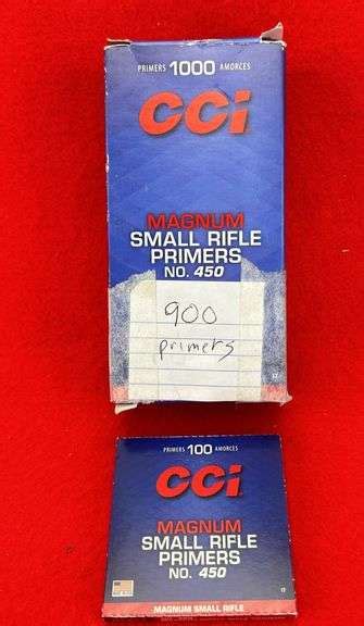 900 CCI Magnum Small Rifle Primers Langham Auctioneers