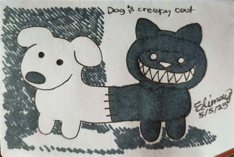 Dog and creepy cat by Supermonsterfan on DeviantArt