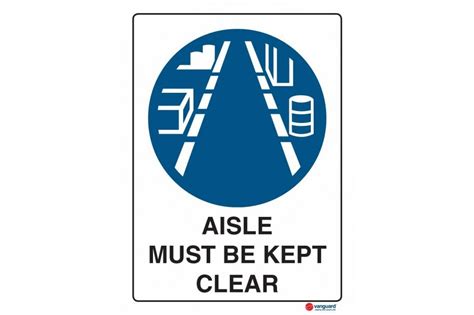 Acm Mandatory Sign Aisle Must Be Kept Clear Vanguard Nz