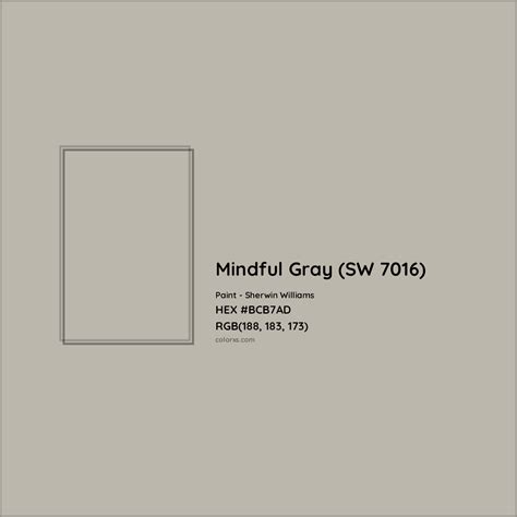 Sherwin Williams Mindful Gray Sw 7016 Paint Color Codes Similar