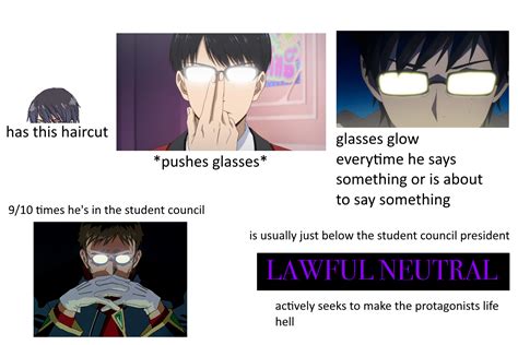 Anime Character Pushing Glasses Up Do Glasses Make Anime Characters Look Cool Smart