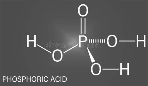 Phosphoric Acid Mineral Acid Molecule Skeletal Formula Stock Vector