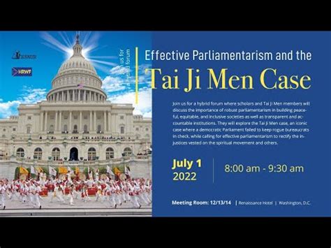 Effective Parliamentarism And The Tai Ji Men Case Youtube