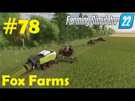 LS22 Fox Farms 78 Heuballen mit FollowMe Gras mähen Farming