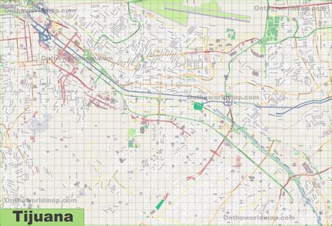 Large detailed map of Tijuana - Ontheworldmap.com