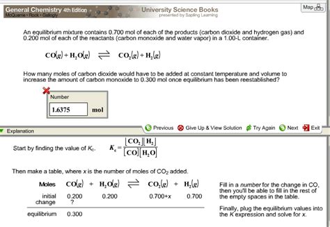 Oneclass An Equilibrium Mixture Contains Mol Of Each Of The